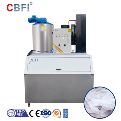 Máquina de fatura de gelo do floco da água fresca com operação fácil do tela táctil do PLC