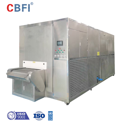 Congelador de túnel rápido 1000 KG/H para frutas, legumes e produtos de peixe