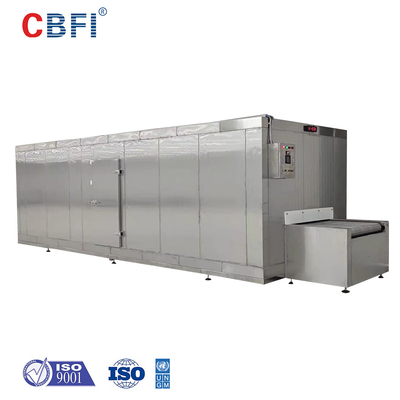 Congelador rápido industrial do jato de ar do congelador do túnel de 1000KG/H IQF