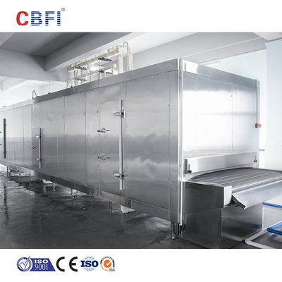Congelador de túnel IQF congelado de alta eficiência rápido para supermercado