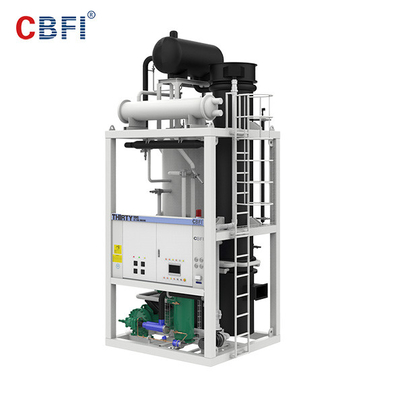 Máquina de tubos de gelo de aço inoxidável de 50 toneladas com compressor Bitzer Normas ISO