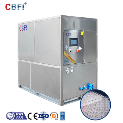 Máquina de cubos de gelo de aço inoxidável com compressor Bizter / Frascold - resfriamento sem esforço