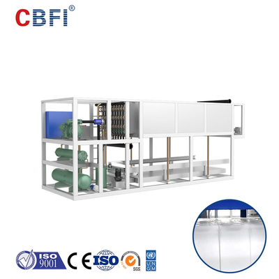Máquina de blocos de gelo de aço inoxidável controlada por PLC 3-200 toneladas/dia Capacidade Certificada CE/ISO