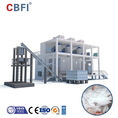 Máquina de gelo de floco industrial de 1 a 60 toneladas sem esforço Temperatura de gelo -5°C Bitzer / Compressor Copeland