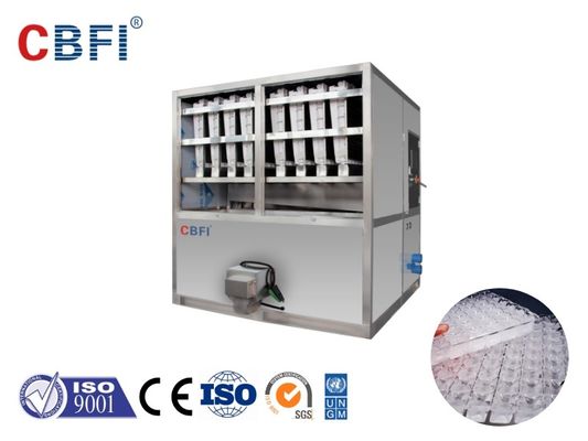 Máquina de fazer cubos de gelo de aço inoxidável 3000 kg R404a Refrigerante