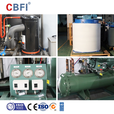 Máquina de gelo automática industrial do Seawater da produção do gelo de 10 Ton Flake Ice Machine Fully