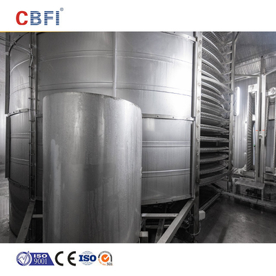 Cinto de malha de 498 m Espiral dupla Congelador Frango Saury Bife Espiral Máquina de comida congelada rápida
