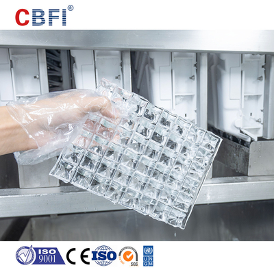 Máquina de cubos de gelo de aço inoxidável com compressor Bizter / Frascold - resfriamento sem esforço