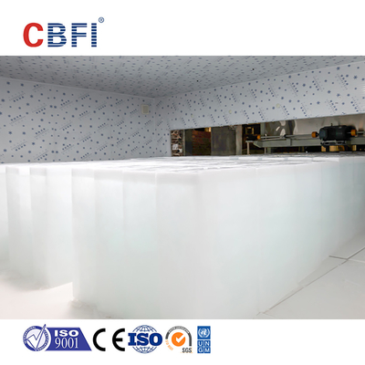 Capacidade Máquina de blocos de gelo de arrefecimento directo com condensador refrigerado a água - Controle PLC - Certificado CE