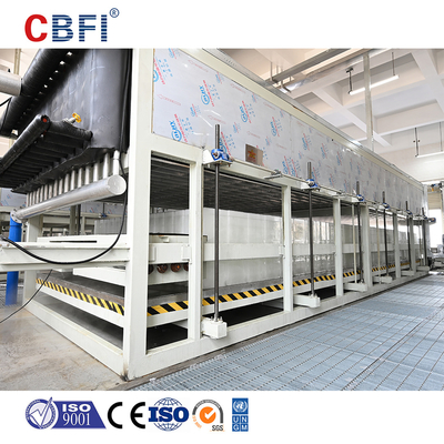 Máquina de fabricação de blocos de gelo de alta capacidade com controlo PLC e capacidade de 3-200 toneladas/dia
