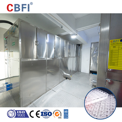 Máquina de cubos de gelo de aço inoxidável Nível de ruído baixo R404A refrigerante para cubos de gelo quadrados