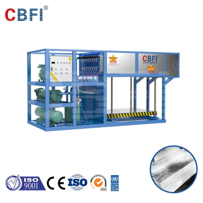 R22 Máquina de blocos de gelo para refrigerantes com certificação CE/ISO e sistema de controlo PLC