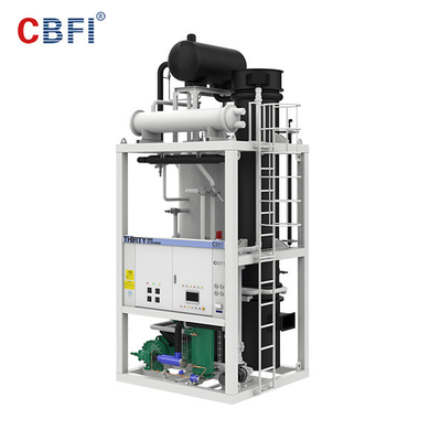 Máquina de 45 Ton Tube Automatic Edible Ice com controle de programa do PLC