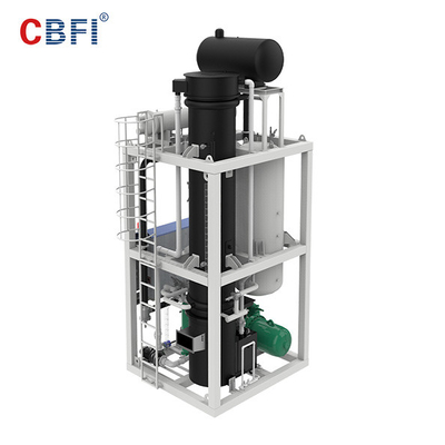 Tubo do gelo do sistema de refrigeração que faz a máquina com o compressor de  do alemão