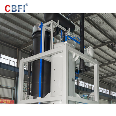 Máquina de aço inoxidável de 20 toneladas do tubo do gelo do evaporador com controlador do PLC