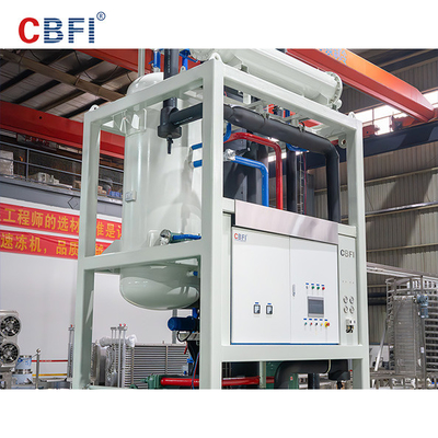Máquina de gelo de tubo de 30-55 mm 28.3kw Estrutura da unidade integral