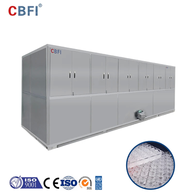 Máquina de barulho baixo para cubos de gelo Ferramenta de gelo quadrada de aço inoxidável 1-20 toneladas/24 horas Capacidade
