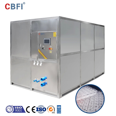 Máquina de cubos de gelo de aço inoxidável comercial Nível de ruído baixo 1-20 toneladas/24 horas Capacidade Quadrado Forma de cubo de gelo