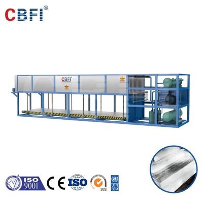 Capacidade Máquina de blocos de gelo de arrefecimento directo com condensador refrigerado a água - Controle PLC - Certificado CE