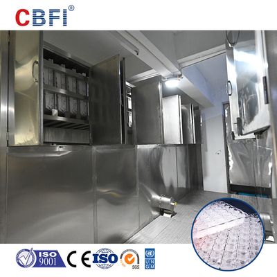 Máquina de cubos de gelo quadrados de aço inoxidável com baixo nível de ruído